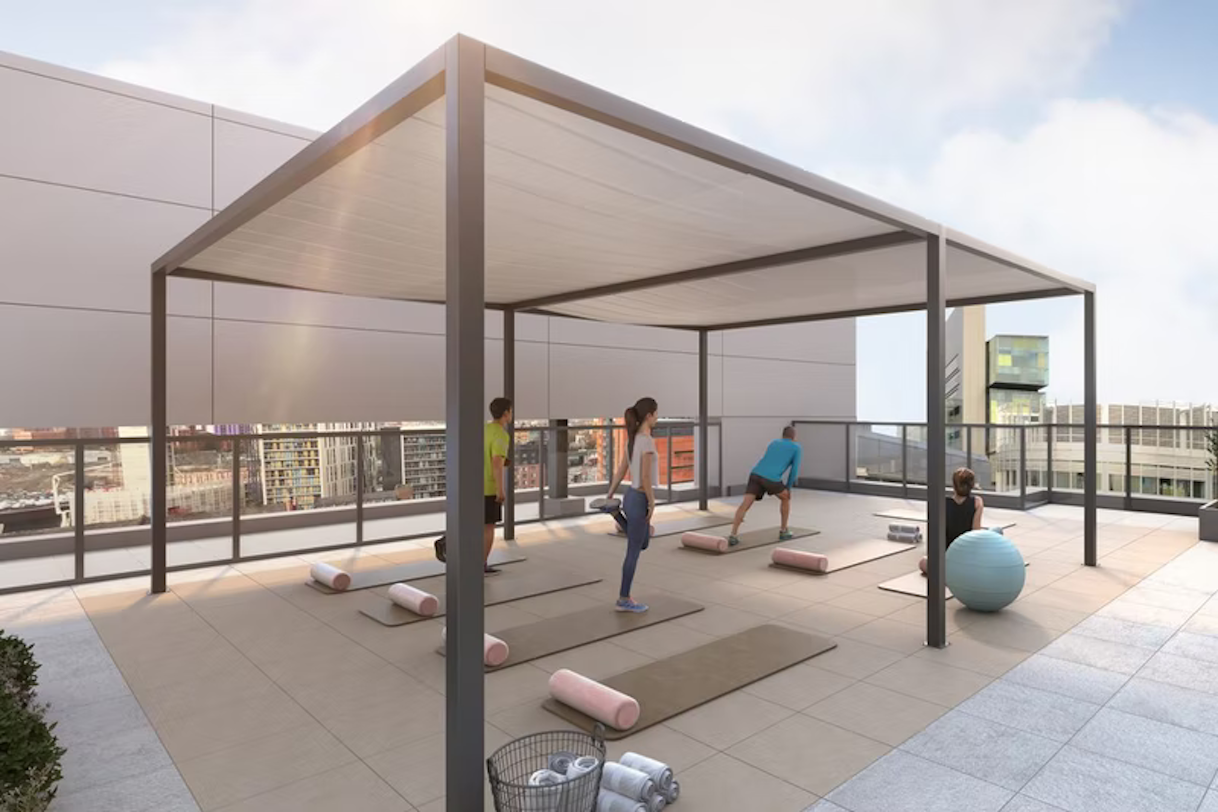 Rooftop yoga studio to rent