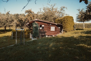 Renovated hunting lodge
