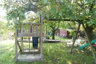 Play tower in the garden