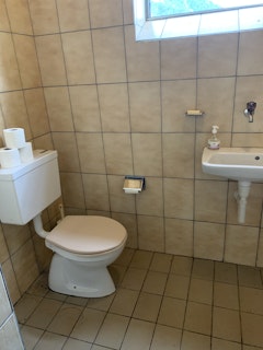 WC next to shower