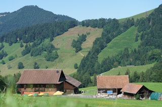 Restaurant Alp Altschwand - the camp is located behind the barn
