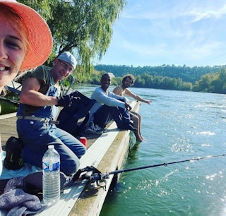 Pesca sull'Ebro con gli ospiti