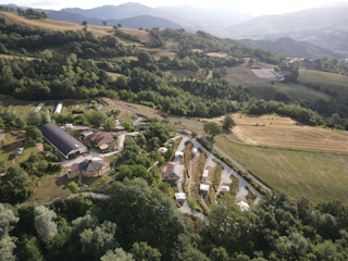 Our camp from above immersed in the paco of the Casentino forests, among unique landscapes and unspoiled nature