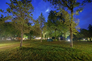 Night view of the camp