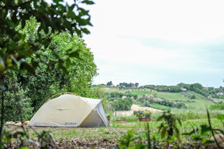 L'espace de la tente du camp