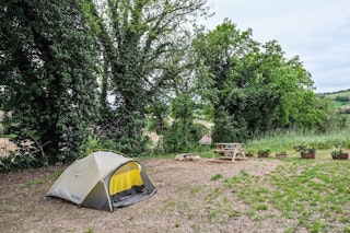 L'espace de la tente du camp