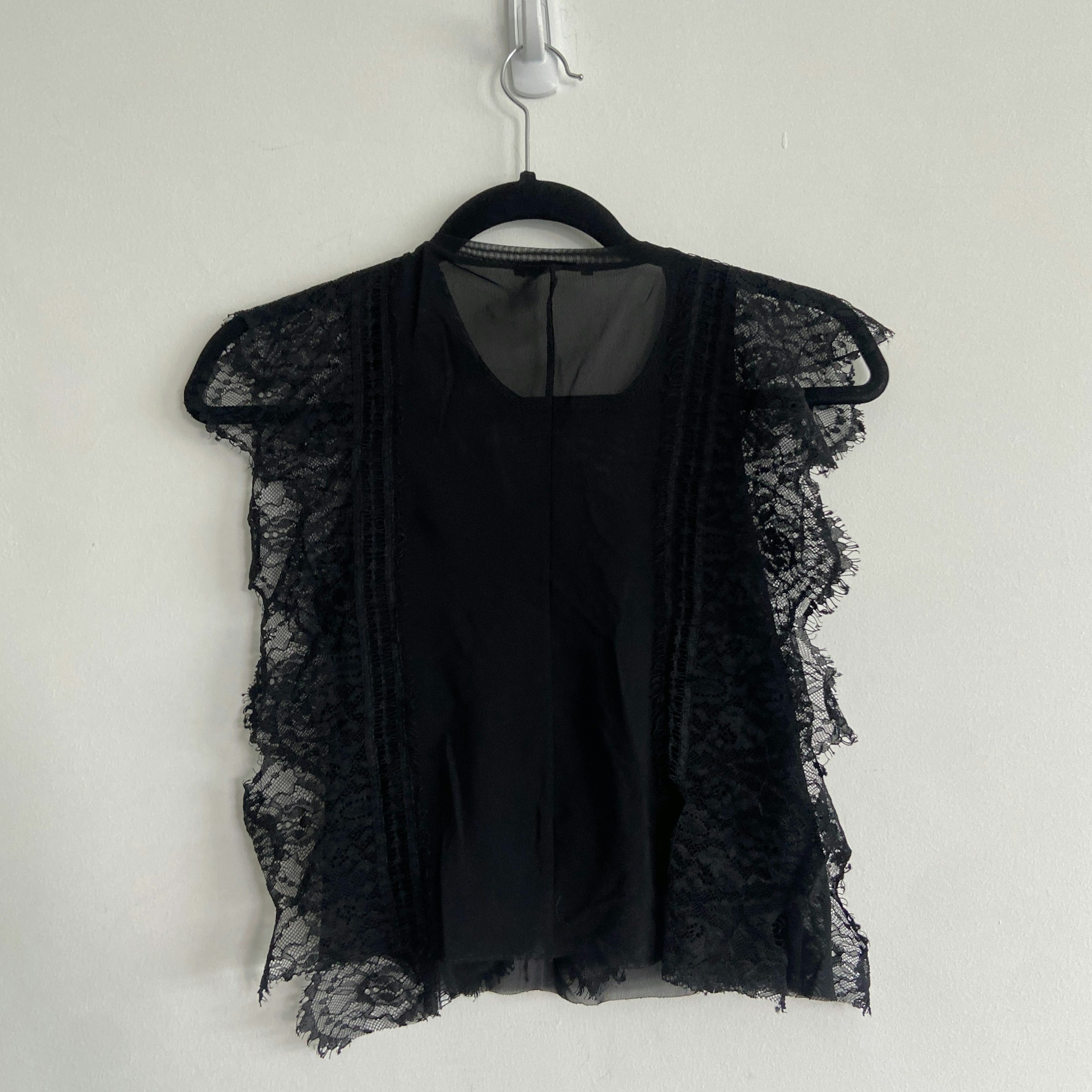 Blusa Zara encaje negra - Gloset