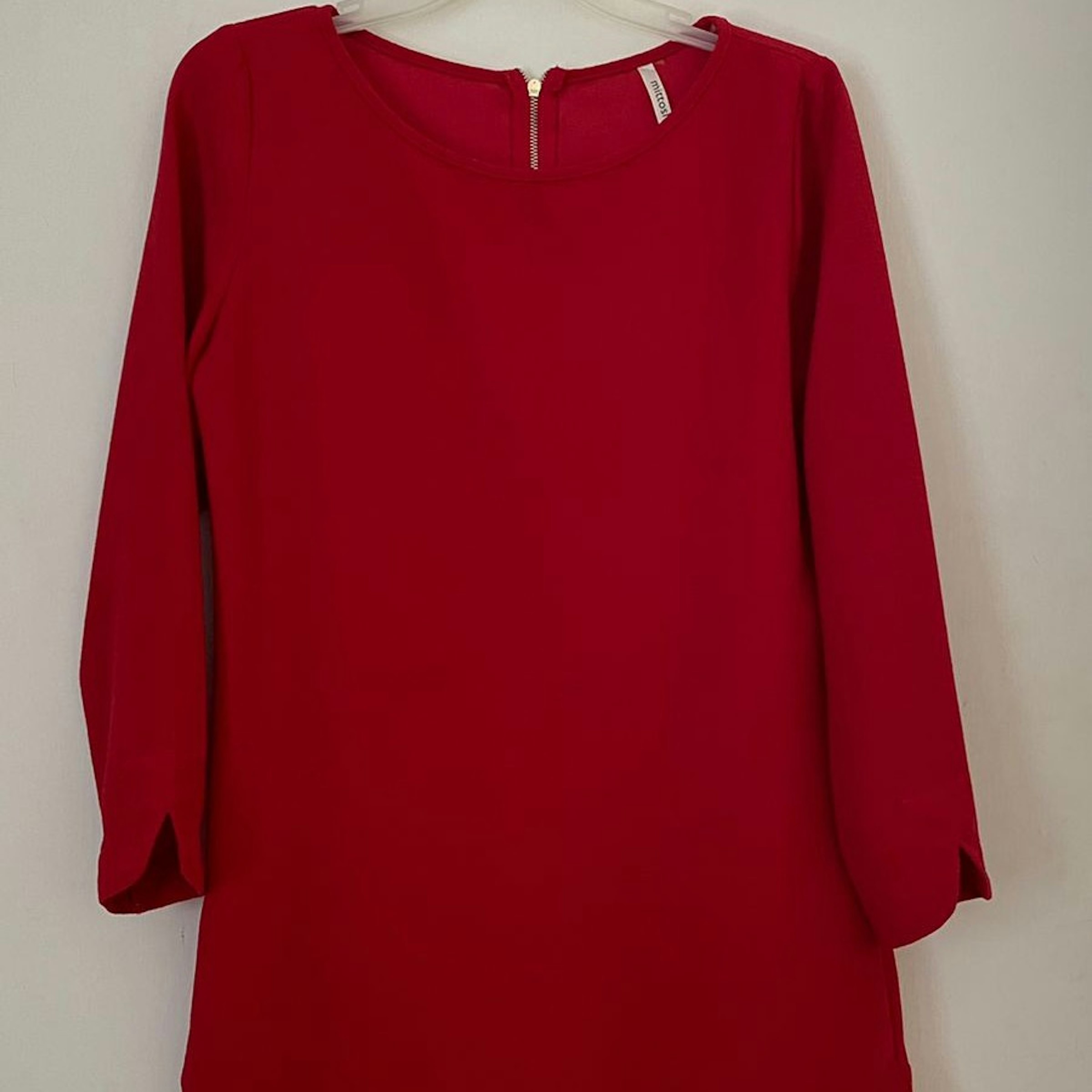 Vestido rojo corto manga larga - $ | Gloset